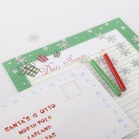 Dear Santa Letter with Red and Green Pencil with Envelope