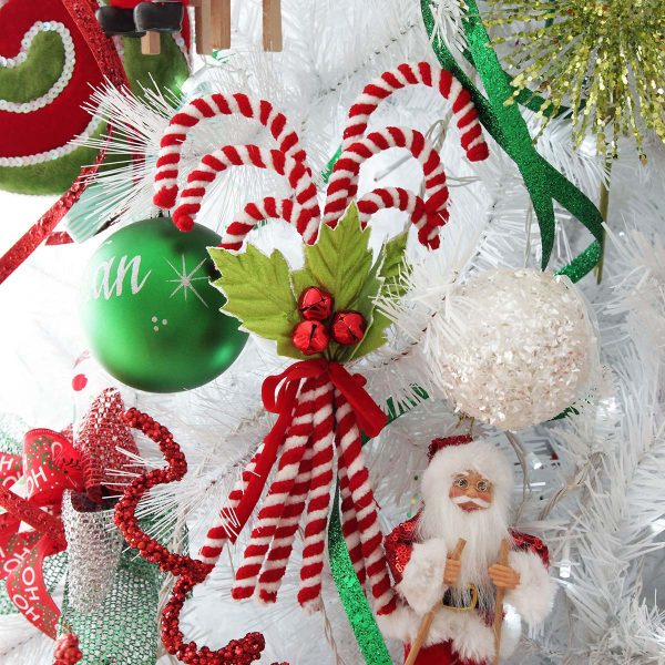 Candy Cane Christmas Candy Cane Cluster Christmas Spray