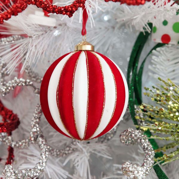 Candy Cane Christmas Red White Hanging in a Christmas Tree