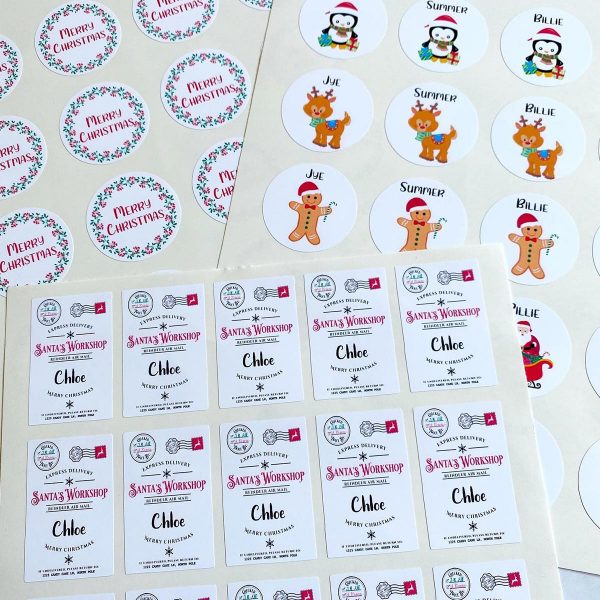Santas Workshop Chloe Stickers, Merry Christmas Stickets, Other Sticker Design
