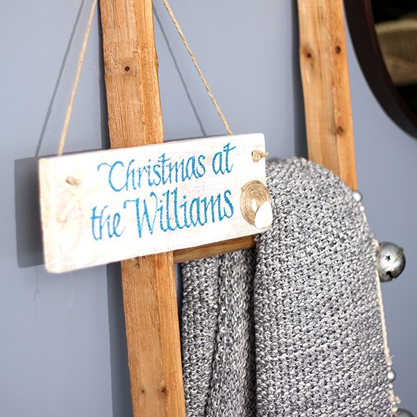 Hamptons Theme - Christmas At the williams Plaque Sign Hanging