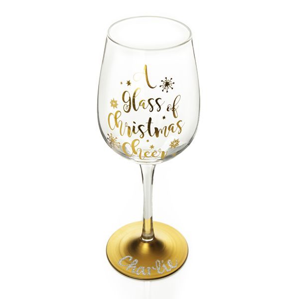 Christmas Wine Glass - A Glass of Christmas Cheer personalised
