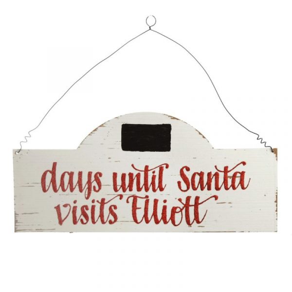 Personalised Plaque Days until Santa Visits Elliot