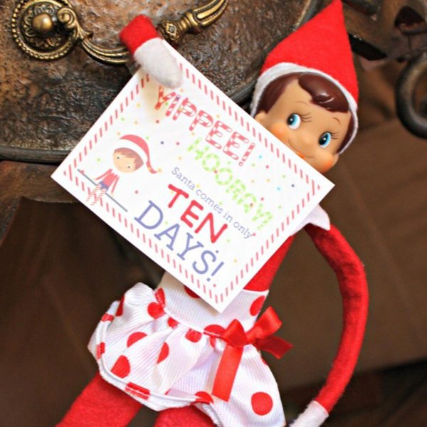 Free Elf on the Shelf Notes Ten Days Frugal Coupon Living Ideas