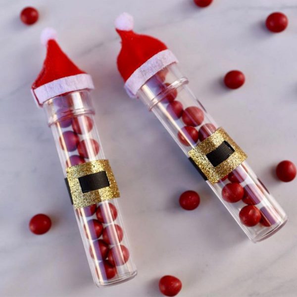 Santa Candy Tube Treat for Christmas Red Candies