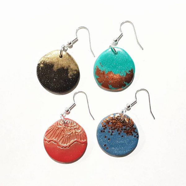 Four Colourful Design Earrings Created By Kez