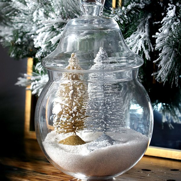 Christmas Mixed Metal - Mini Trees Inside a Jar