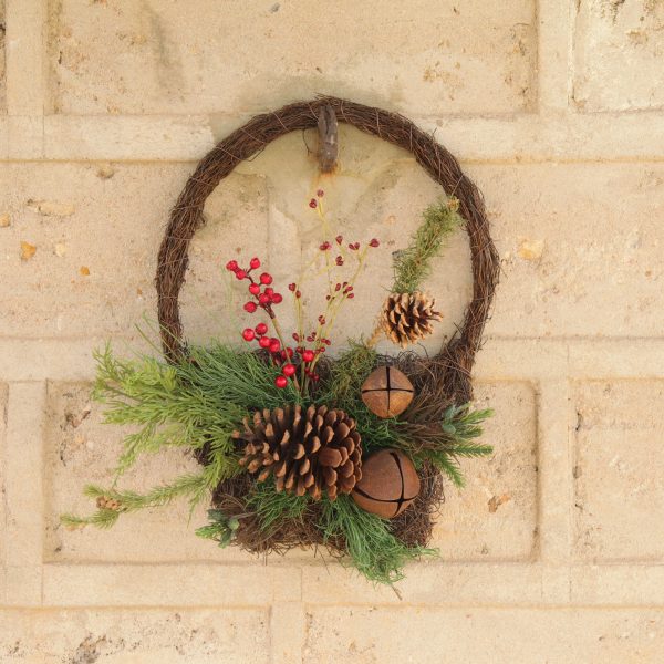 Bush Christmas DIY Willow Wreath Base Dark Brown and Rustic Pine Christmas Floral Collection