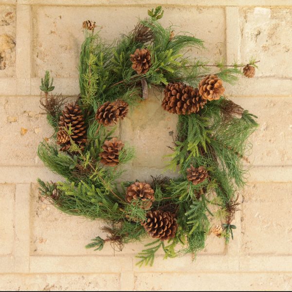 Bush Christmas Fir and Pinecone Wreath