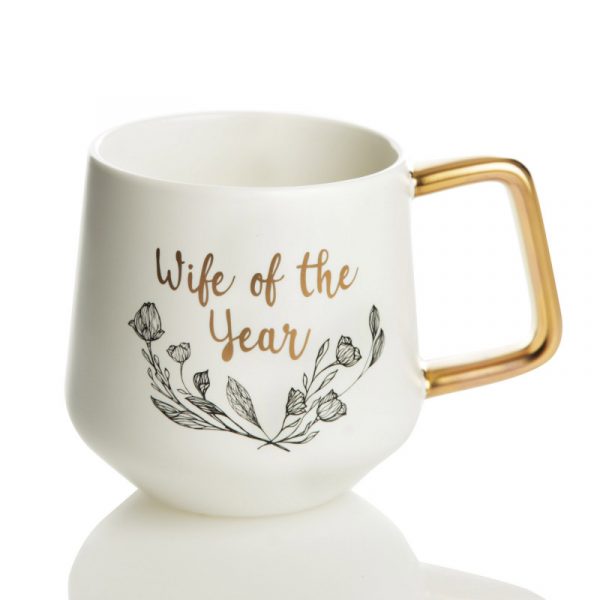 Wife of the year Cup with Golden Handle