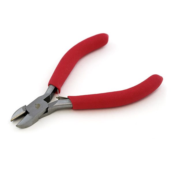 Red Wire Cutters Placed in a White Background