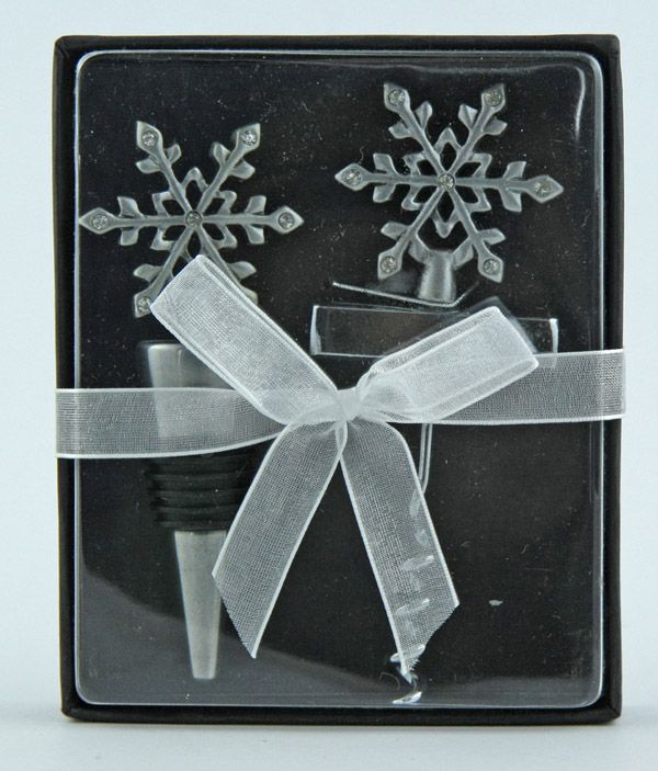 Two Pewter Snowflake Letter Opener Wrapped in a box with Bow