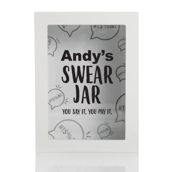 Personalised Swear Jar Portrait Money - Andys Swear Jar- You say it. You Pay it.