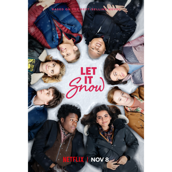 Let it Snow Movie - 8 persons lying in the Snow