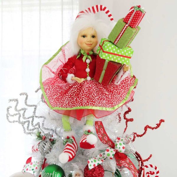 Large Christmas Fairy Holding Christmas Gifts