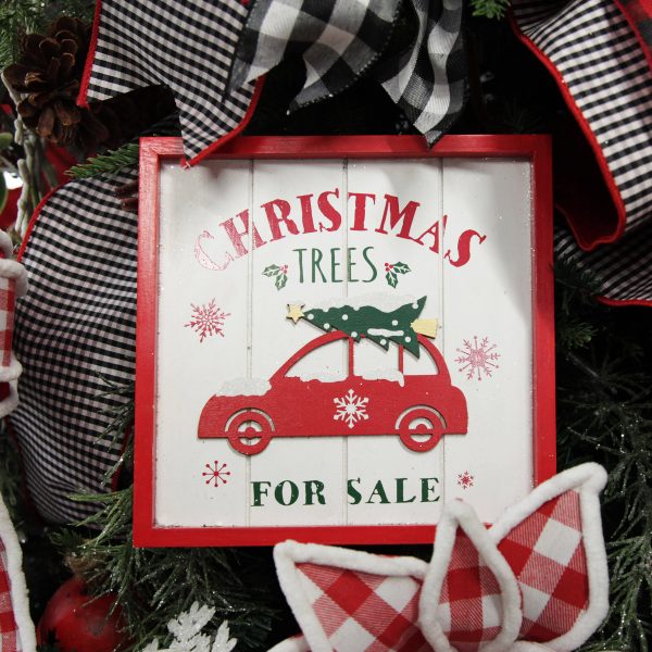 Farm Fresh Christmas Merry Christmas Trees For Sale Wall Hanging Plaque