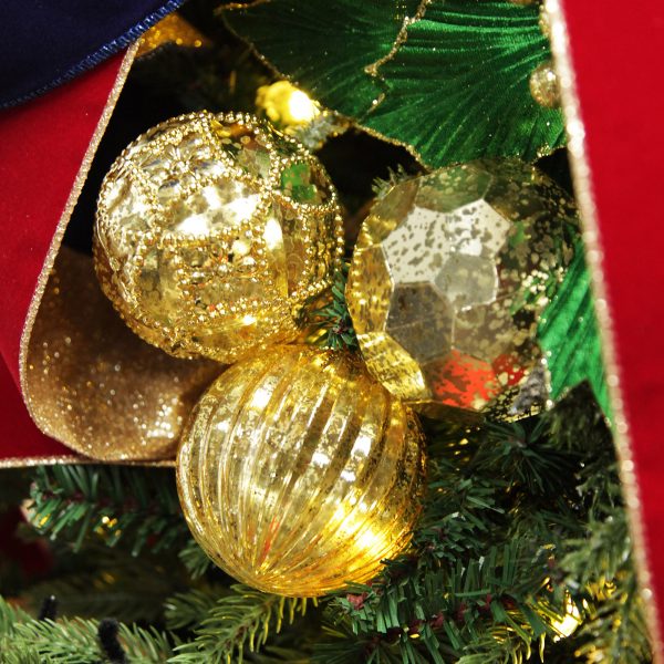 Nutcracker Christmas Assorted Gold Mercury Shatterproof Christmas Baubles Set of 6
