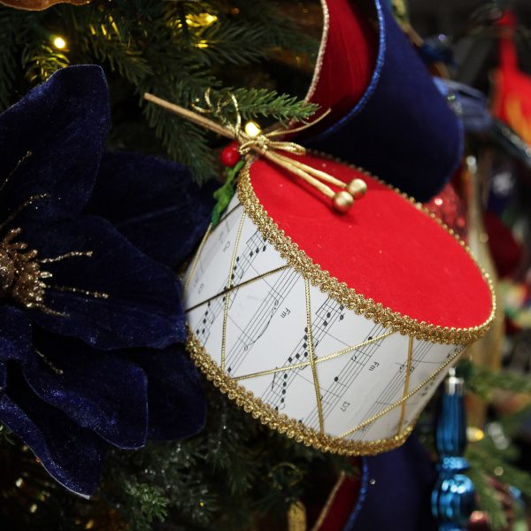 Nutcracker Christmas Musical Note Christmas Drum Ornament