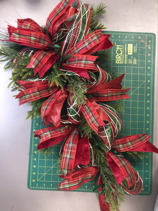 Nutcracker Christmas Teardrop Swag Decomesh Ribbons Complete