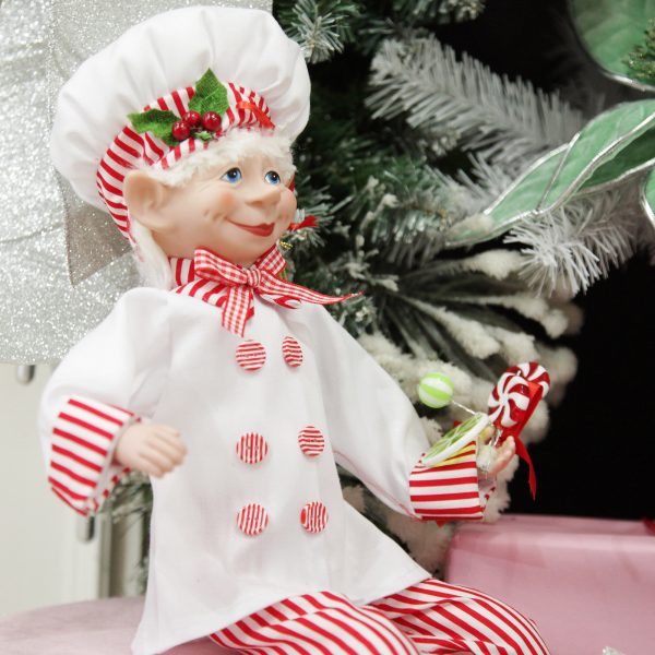 Peppermint Candy Christmas Candy Cane Chelf Elf Ornament