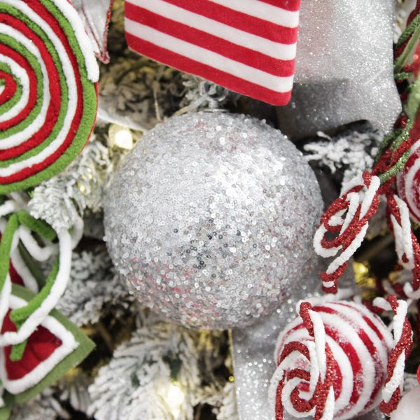 Peppermint Candy Christmas Candy Stripe Cane Square
