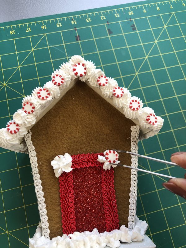 Peppermint Candy Christmas Gingerbread House Decoration Door