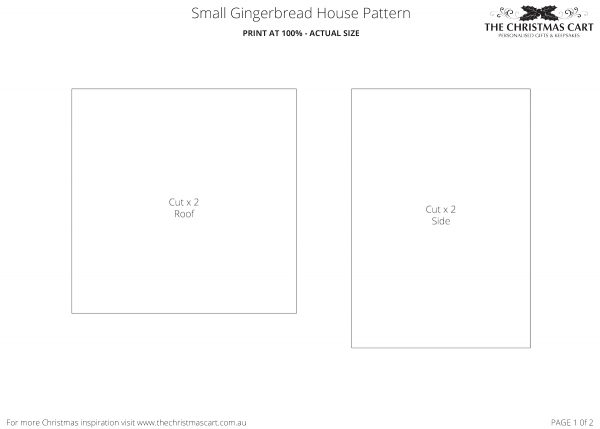 Peppermint Candy Christmas Gingerbread House Pattern