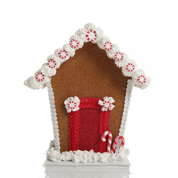 Peppermint Candy Christmas Gingerbread House Complete Front