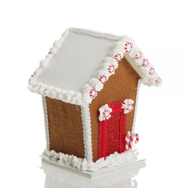 Peppermint Candy Christmas Gingerbread House Complete Side