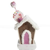 Peppermint Candy Christmas Gingerbread House Purple Candy Complete