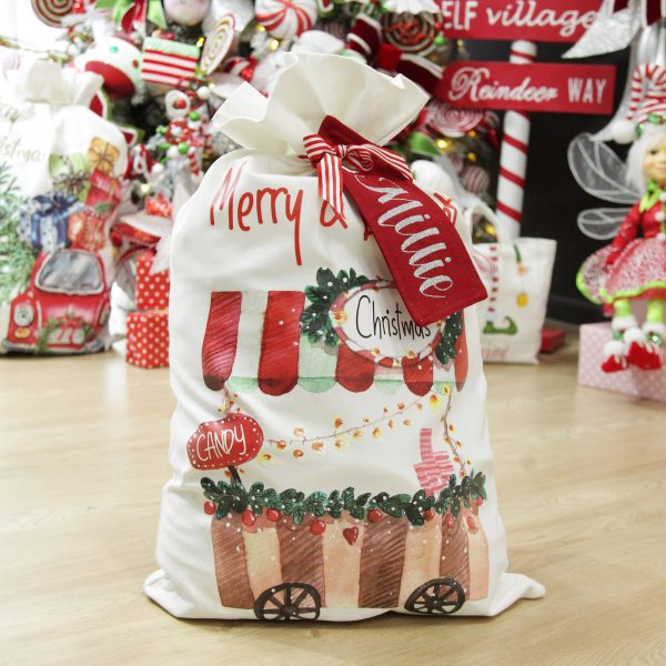 Peppermint Candy Christmas Personalised Christmas Candy Shop Santa Sack