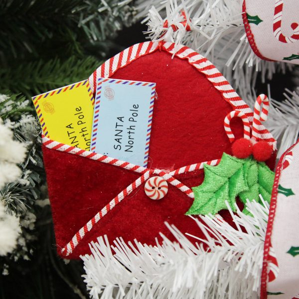 Peppermint Candy Christmas Santa Mail with Candy Cane