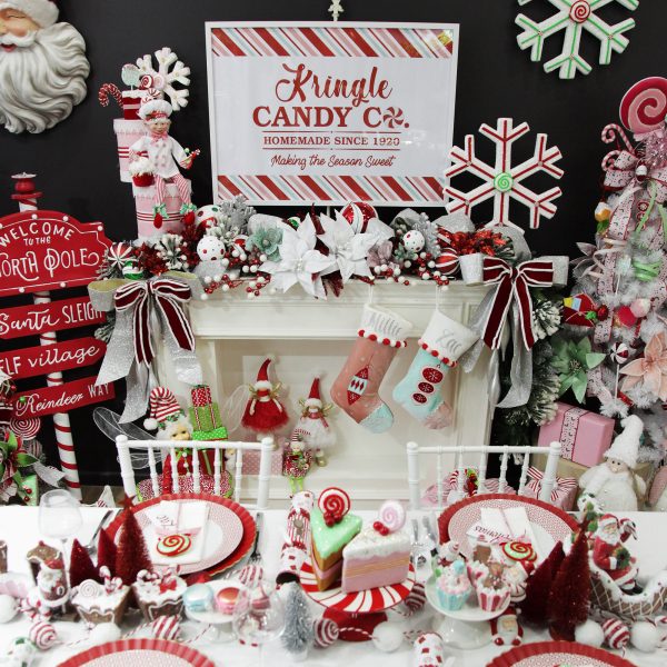 Peppermint Candy Christmas Table Decor and Decorations Free Poster Download