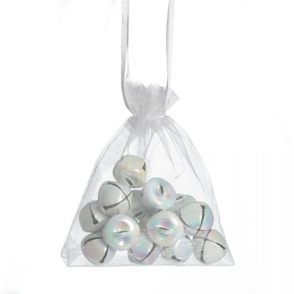 White Iridescent Mini Jingle Belle Decorations Bag