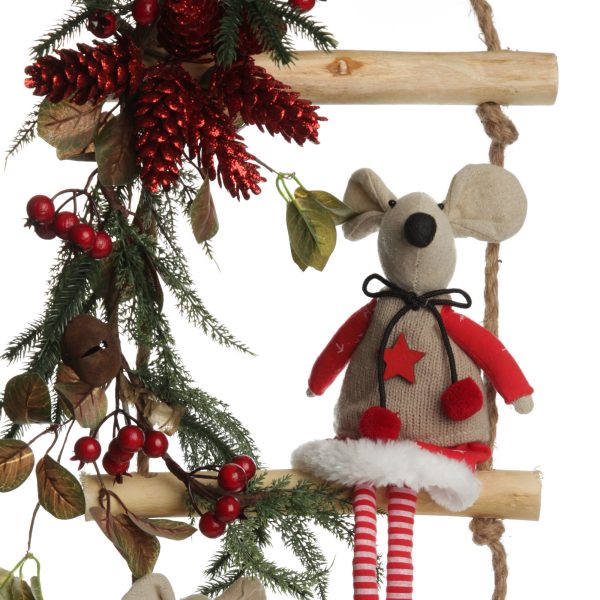 Natural Wooden Rope Ladder Ornament Decorated