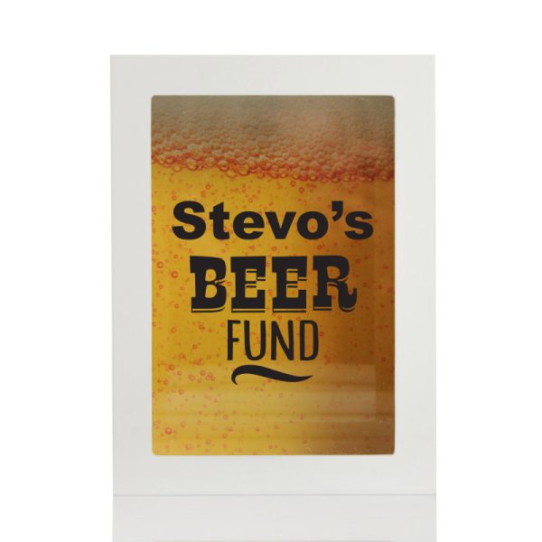 Personalised Beer Fund Portrait Money box Stevos Beer Fund