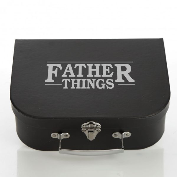 Personalised Fathers Day Black Suitcase Father Things Top