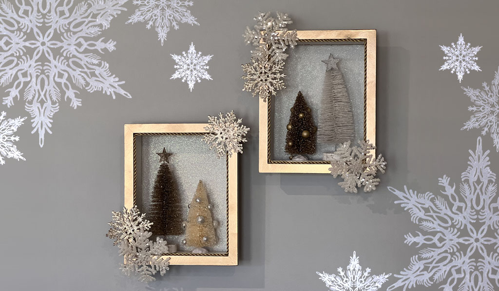 Pink Christmas Dreams Craft Project Feature Snowflakes Hanging in a wall