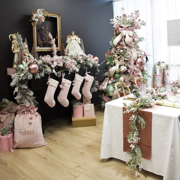 Pink Christmas Dreams Room - Personalised Stockings