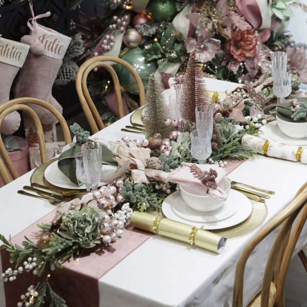 Pink Christmas Dreams Table and Tree Decor