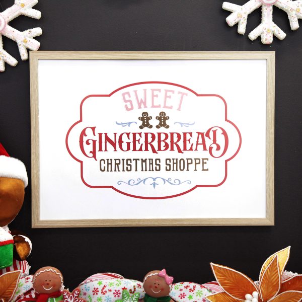 Sweet gingerbread christmas poster download