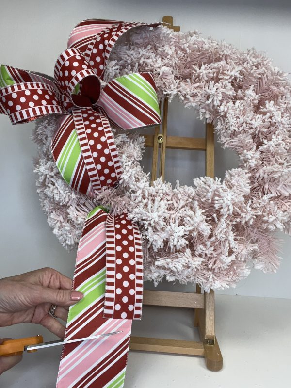 Sweet gingerbread christmas wreath trim ribbon leaving on slightly longer