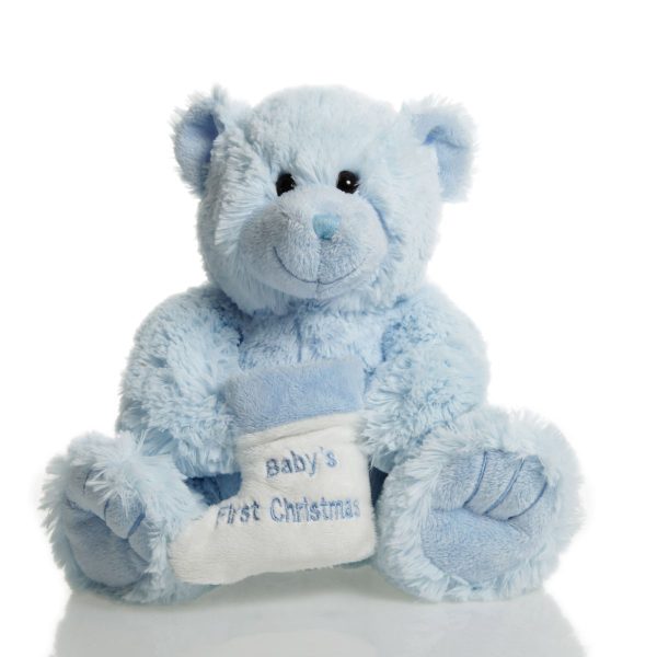 Blue Baby First Christmas Teddy