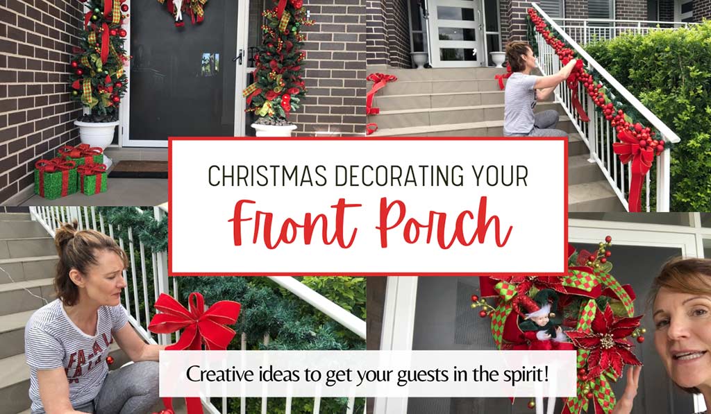 Decorate with Me: Christmas Front Porch & Entryway