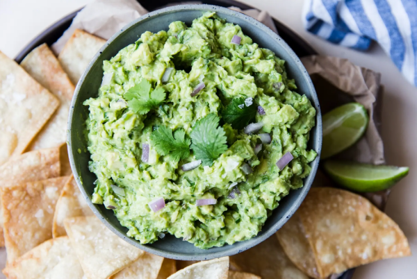 The modern Proper Guacamole Placed in a Bowl