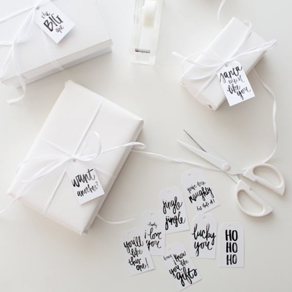 Style Curator White on White Hand Drawn Gift Tags