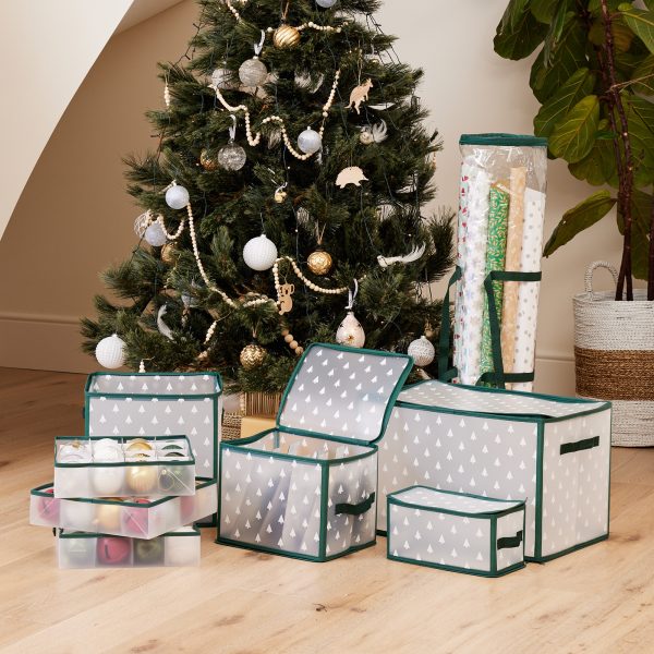 Decor Organizer different sizes in front of a Christmas Tree - Willow Creative United Living May