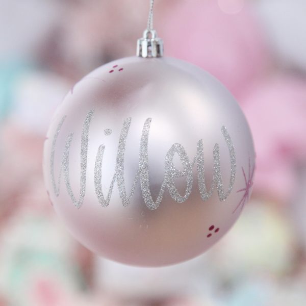 10cm Baby Pink Matt Christmas Shatterproof Bauble