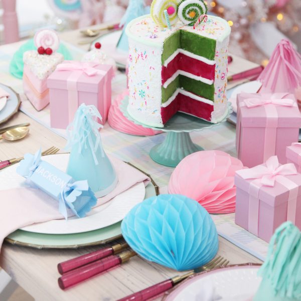 Christmas Sprinkles Table - with Cake layered decor