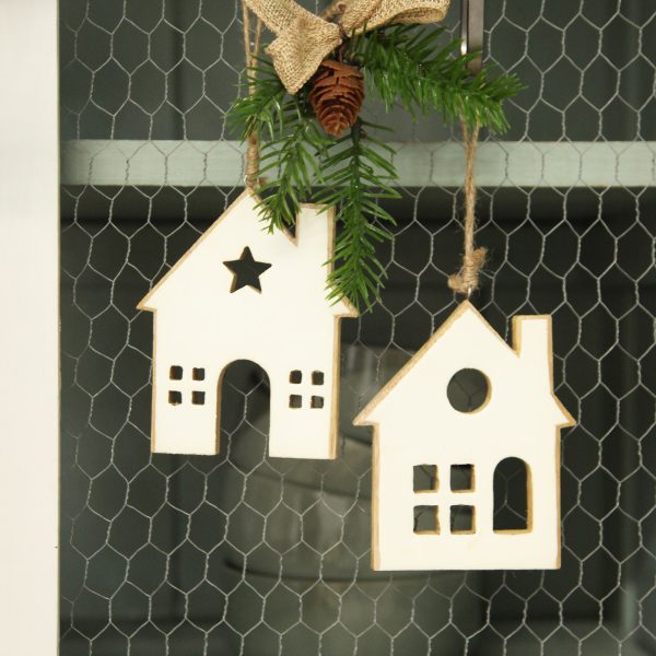 Christmas Village Decoration with Circle and Star design Hanging
